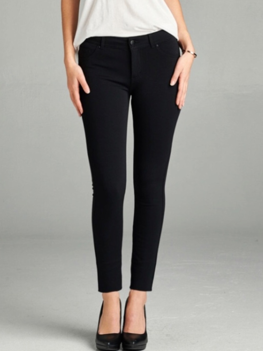 Pink Tartan Black Women's Trousers Size 4